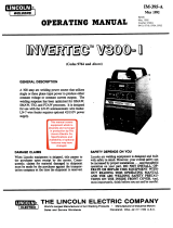Lincoln Electric Invertec V300-I Operating instructions