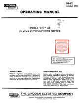 Lincoln Electric Pro-Cut 40 Operating instructions