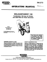 Lincoln Electric Weldanpower AC-130 Operating instructions