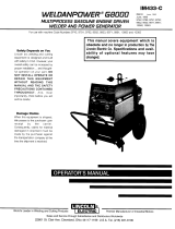 Lincoln Electric Weldanpower G8000 Operating instructions