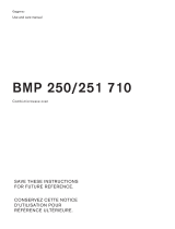 Gaggenau BMP 250 Owner's manual