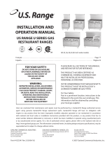 U.S. Range US Range Cuisine Series Heavy Duty French Top Range Operating instructions