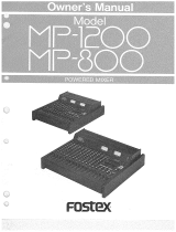 Fostex MP800 Owner's manual