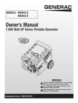 Generac GP7500E 005943R0 User manual
