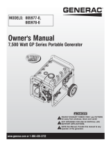Generac GP7500E 0059780 User manual
