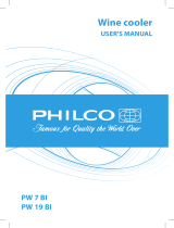Philco Wine cellar PW19 BI Owner's manual