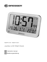 Bresser MyTime MC LCD Wall /Table Clock silver 225x150mm Owner's manual