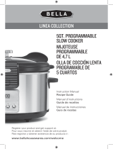 Bella Linea Collection 5 QT Programmable Slow Cooker Owner's manual