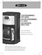 Bella 12 Cup programmable coffee maker Owner's manual