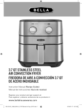 Bella 3.7QT Air Fryer, Stainless Steel Owner's manual