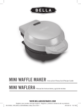 Bella Mini Waffle Maker, Teal Owner's manual