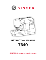 SINGER 7640 Owner's manual