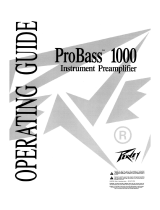 Peavey ProBass 1000 User manual