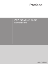 MSI Z97 GAMING 9 AC Owner's manual