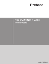 MSI Z97 GAMING 9 ACK Owner's manual