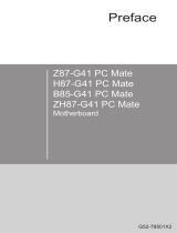 MSI B85-G41 PC Mate Owner's manual