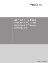 MSI Z87-G41 PC Mate Owner's manual