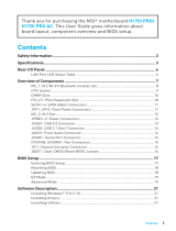 MSI H170I PRO AC Owner's manual