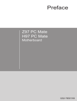 MSI Z97 PC Mate Owner's manual