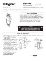 Legrand RH-253 Single Pole Momentary Switch Operating instructions