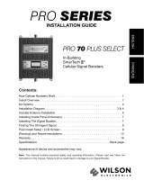 WilsonPro Pro 70 Plus Select (50Ω) Installation guide