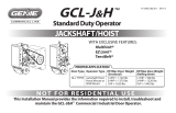 Genie GCL-J&H 1/2HP Installation guide