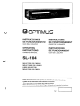 Optimus SL-104 User manual