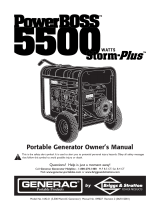 Generac Portable Products PowerBoss 5500 Watt Storm Plus Owner's manual