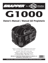 Snapper G1000 User manual