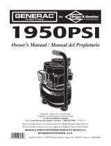Briggs & Stratton GENERAC 1950PSI Owner's manual