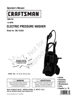 Simplicity OPERATOR'S MANUAL CRAFTSMAN 1800@1.6 ELECTRIC PRESSURE WASHER- MODEL 020317-0 User manual