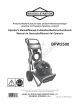 Simplicity OPERATOR'S MANUAL 2500@2.0 BRIGGS & STRATTON PRESSURE WASHER MODEL 020378-01 User manual