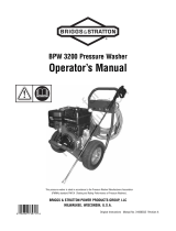 Simplicity OPERATOR'S MANUAL BRIGGS & STRATTON 3200@4.0 PRESSURE WASHER MODEL- 020380-1 User manual