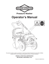 Simplicity PRESSURE WASHER, BRIGGS & STRATTON 3300 PSI MODEL 020725-00 User manual