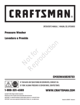 Craftsman PRESSURE WASHER CRAFTSMAN 2800 PSI MODEL 020733-00 Owner's manual