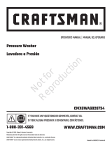 Simplicity PRESSURE WASHER CRAFTSMAN 3000 PSI MODEL 020734-00 Owner's manual