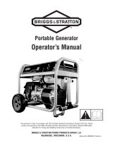 Briggs & Stratton PORTABLE GENERATOR, 5000 WATT BRIGGS & STRATTON MODEL 030551-01 Owner's manual