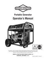 Simplicity OPERATOR'S MANUAL 6250 WATT BRIGGS & STRATTON PORTABLE GENERATOR MODEL 030592A-00 030592B-00 User manual
