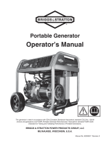 Simplicity PORTABLE GENERATOR, BRIGGS & STRATTON 5000 WATT MODEL 030614-01 User manual