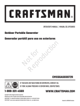 Simplicity PORTABLE GENERATOR 3500 WATT CRAFTSMAN MODEL 030729-00 User manual