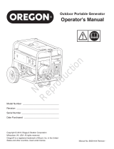 Simplicity PORTABLE GENERATOR OREGON 5500 WATT MODEL 030793-00 User manual