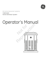 General Electric HOME GENERATOR SYSTEMS 7000 WATT Owner's manual