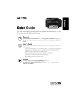 Epson WorkForce WF-2760 Quick start guide