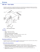 Extron MIX 301 User manual