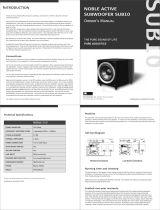 Pure Acoustics Noble Sub User manual