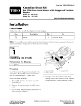 Toro Canadian Decal Kit, 2006 Lawn Mower Installation guide