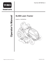 Toro SL500 Super Lawn Tractor User manual