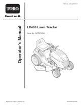 Toro LX466 Lawn Tractor User manual