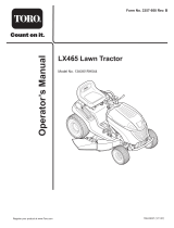 Toro LX465 Lawn Tractor User manual