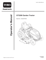 Toro GT2200 Garden Tractor User manual